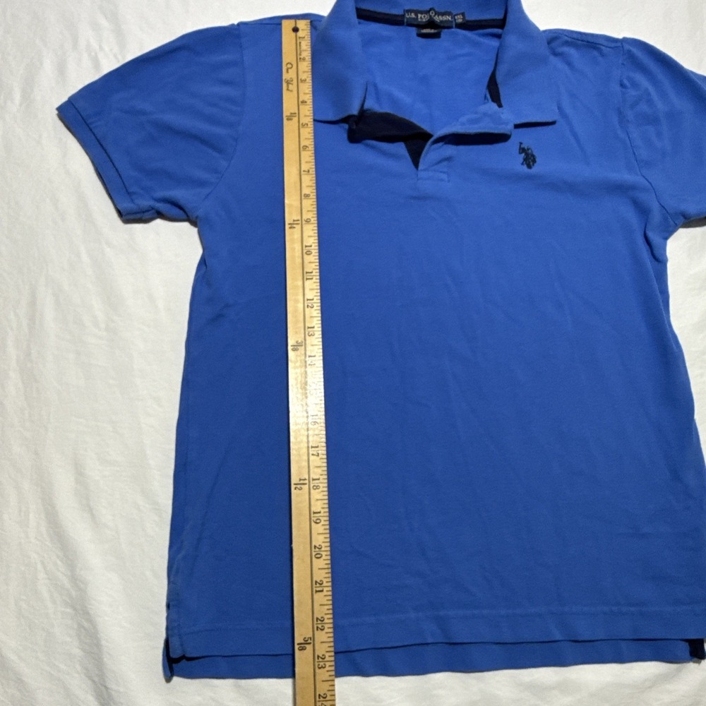 U.S. Polo Assn. Polo Shirt Boys XXL Blue Short Sleeve Cotton Casual Classic - Picture 7 of 9